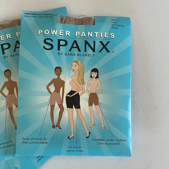 New SPANX set 3 Power Panties in Black and Nude - Picture 2 of 5